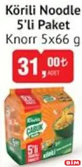 KNORR KÖRİLİ NOODLE 5'Lİ PAKET